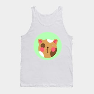 cute silly drawn kitty cat design 6 Tank Top